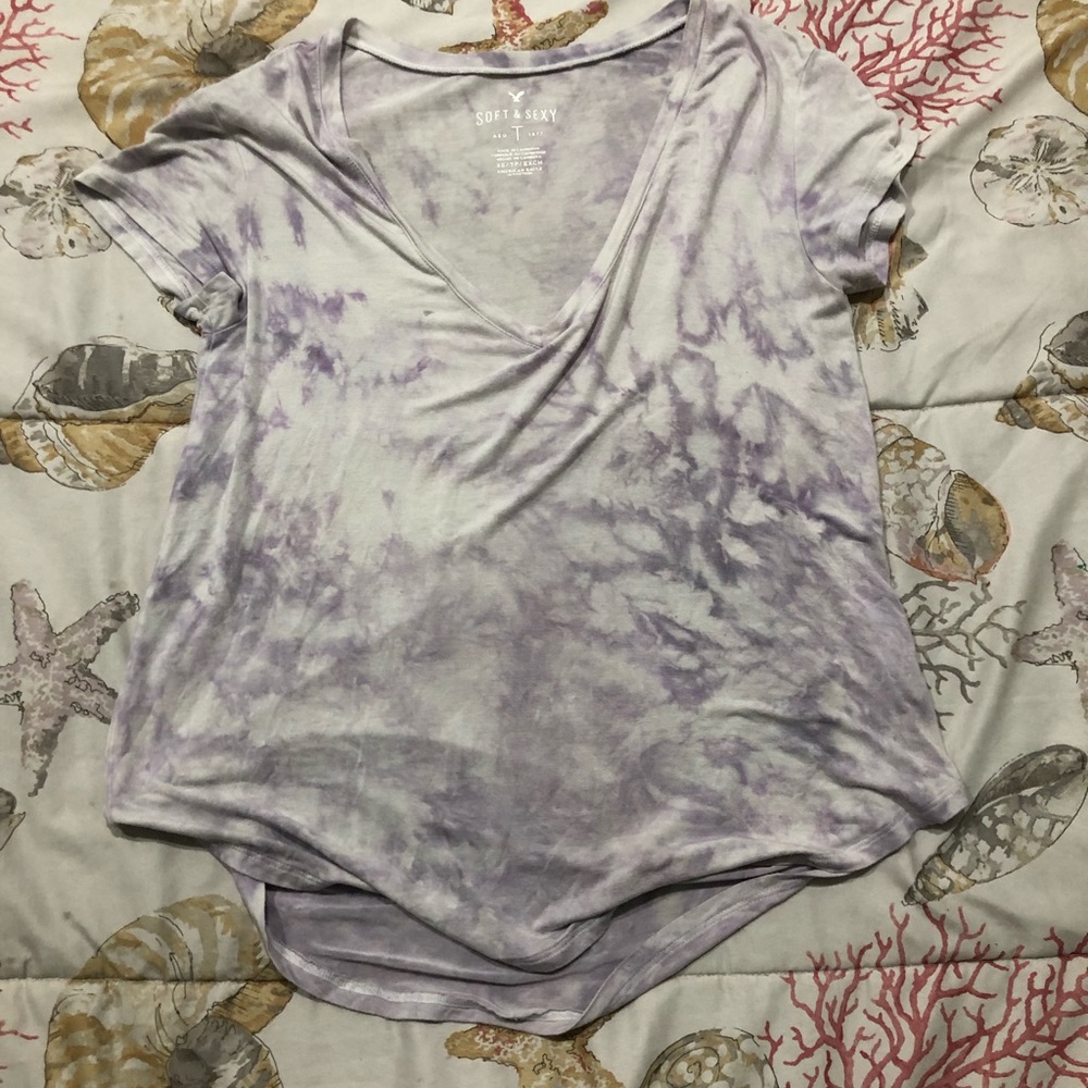 American eagle purple tie-dye shirt